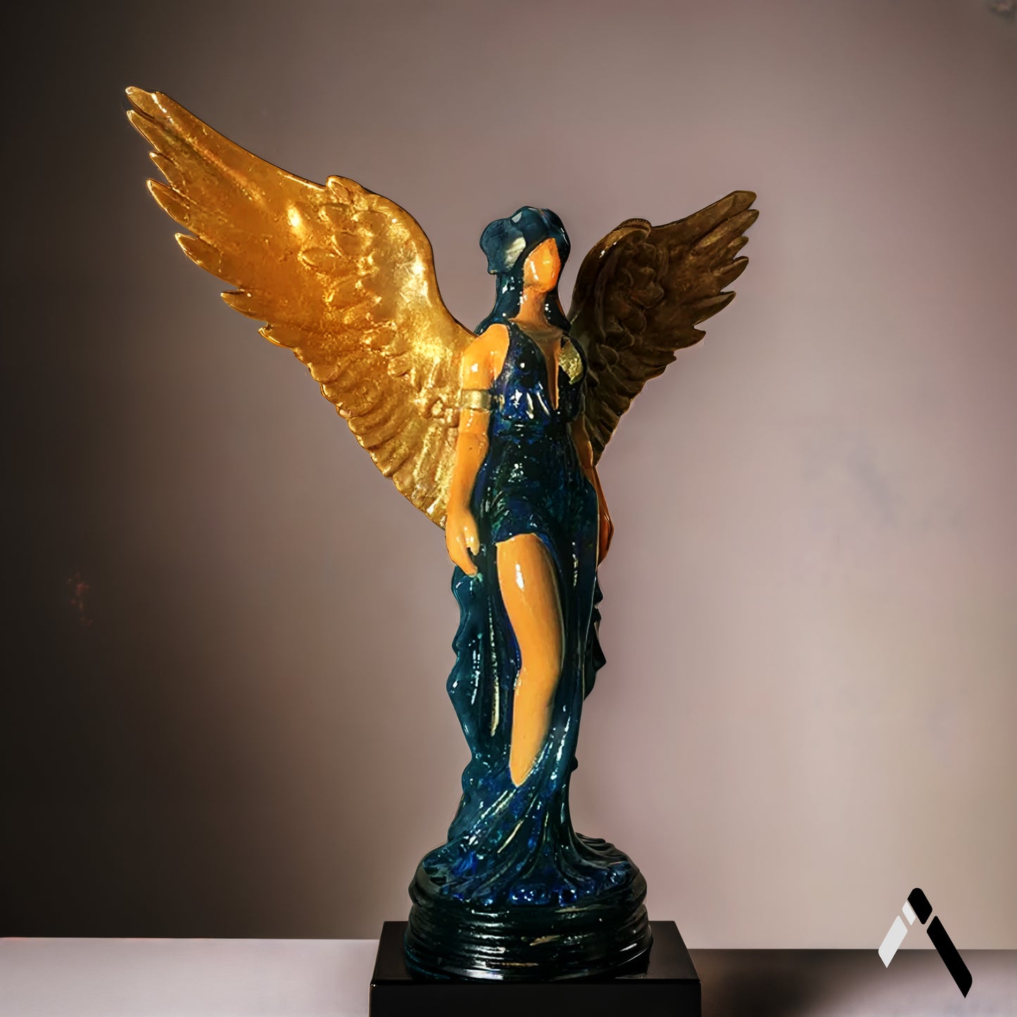 Angelic Goddess With Gold Wings