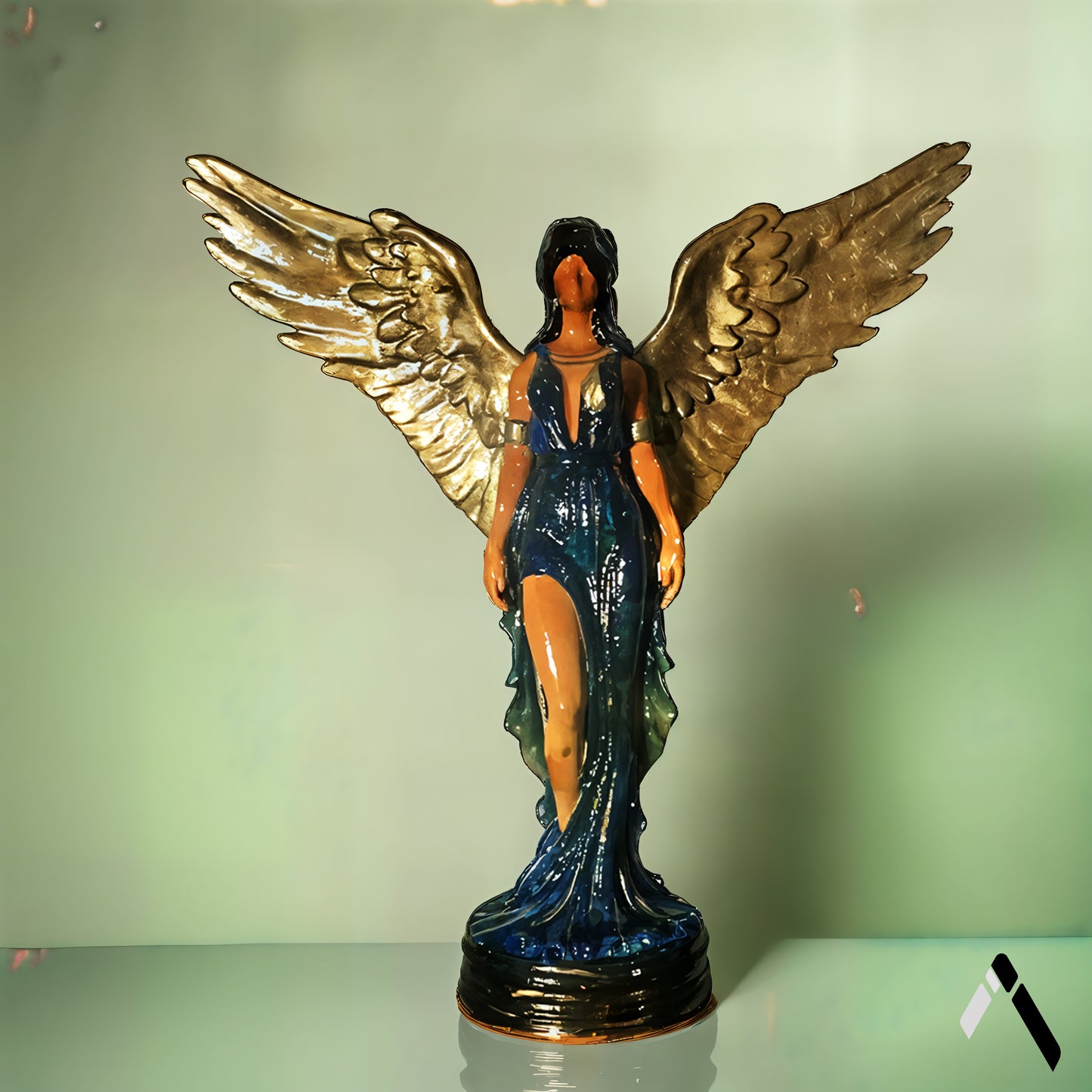 Angelic Goddess With Gold Wings