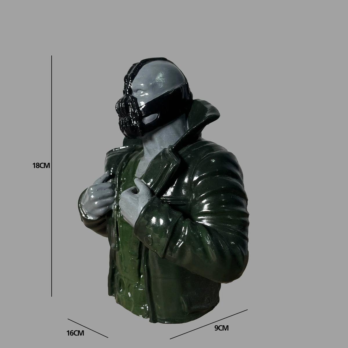 Bane Bust Sculpture | Gloss Green Finish | DC Dark Knight Rises Collectible India