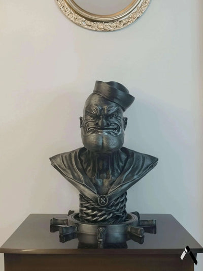 Popeye Sailor Bust Sculpture Dark Charcoal Collectible | Archadia