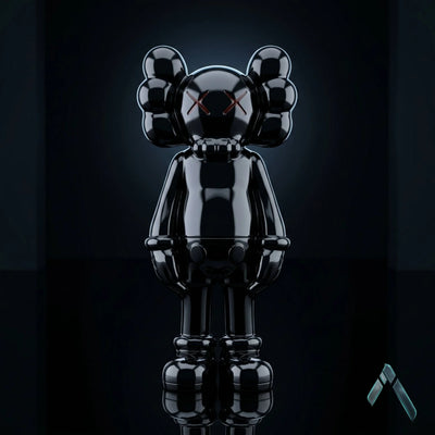KAWS Companion Standing Figure | Gloss Black Street Art Collectible | Archadia
