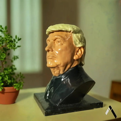 Donald Trump Bust Figurine | Hand-Painted Resin | Pop Culture Collectible