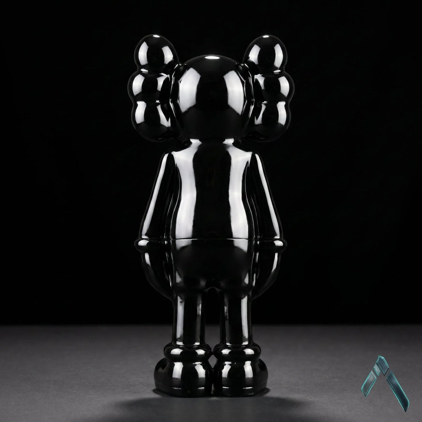 KAWS Companion Standing Figure | Gloss Black Street Art Collectible | Archadia