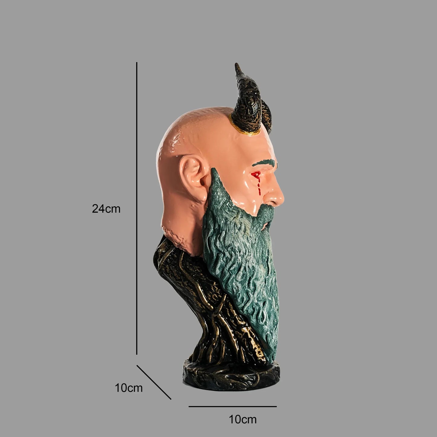 Mimir Head Statue God of War Norse Mythology Horned Bust | Archadia