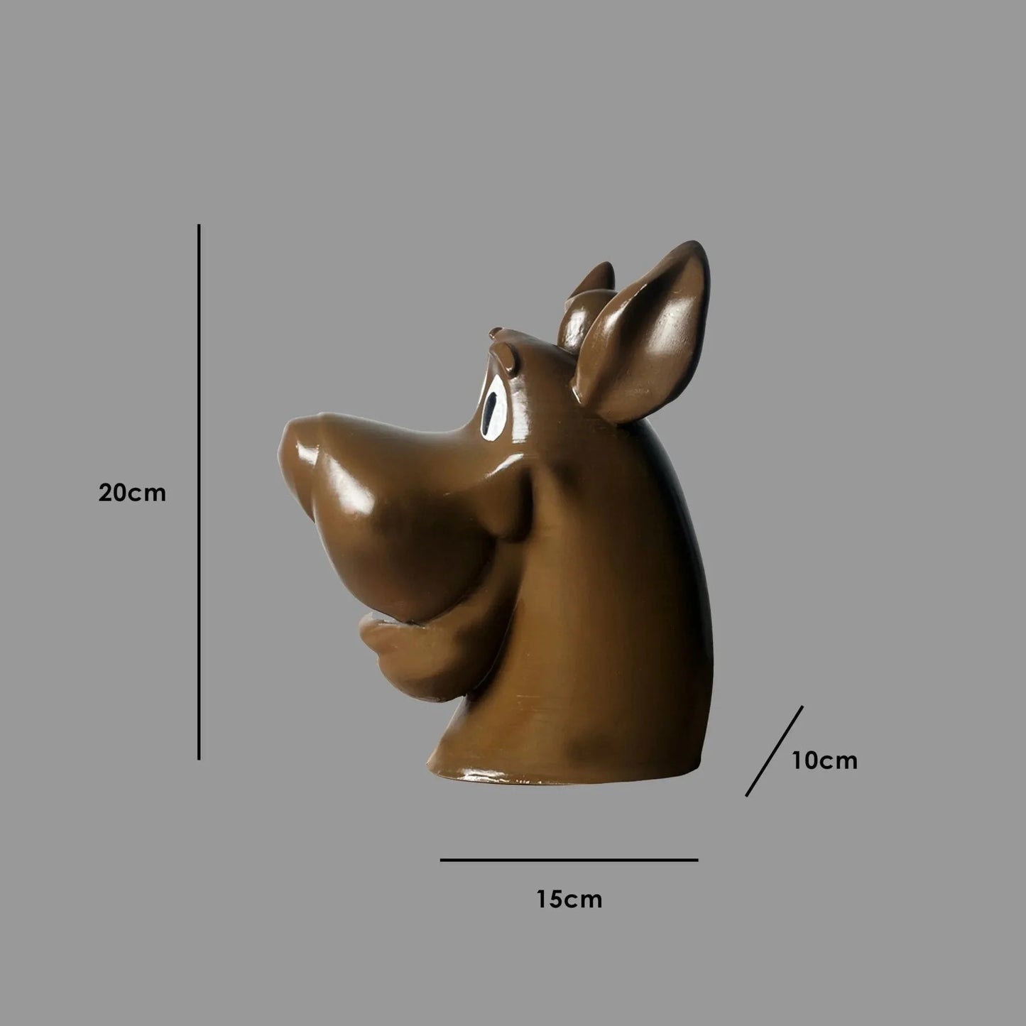Scooby-Doo Head Sculpture Brown Gloss Cartoon Collectible | Archadia