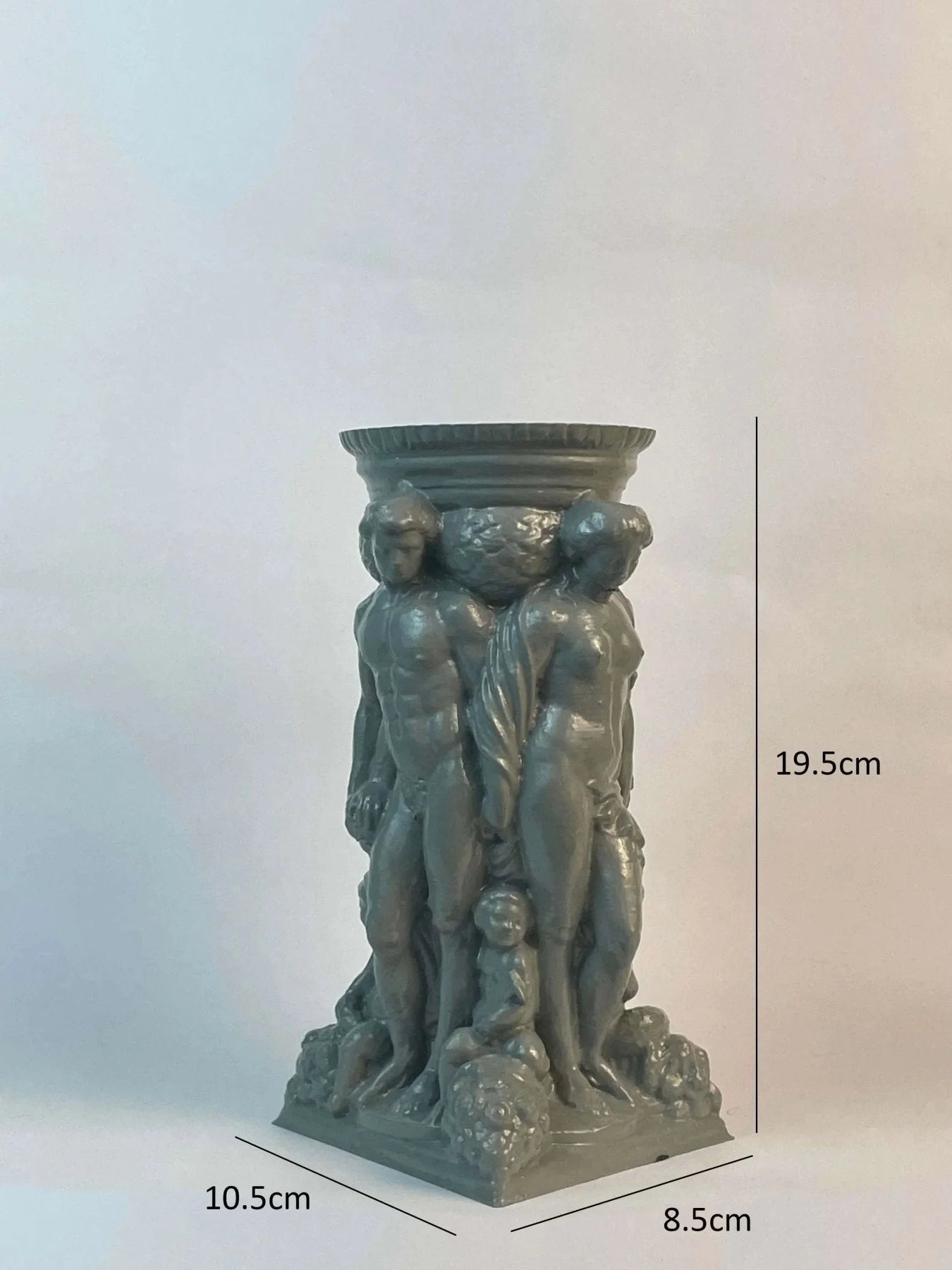 Roman Gods Figurine Vase Antique Bronze Sculpted Vessel | Archadia