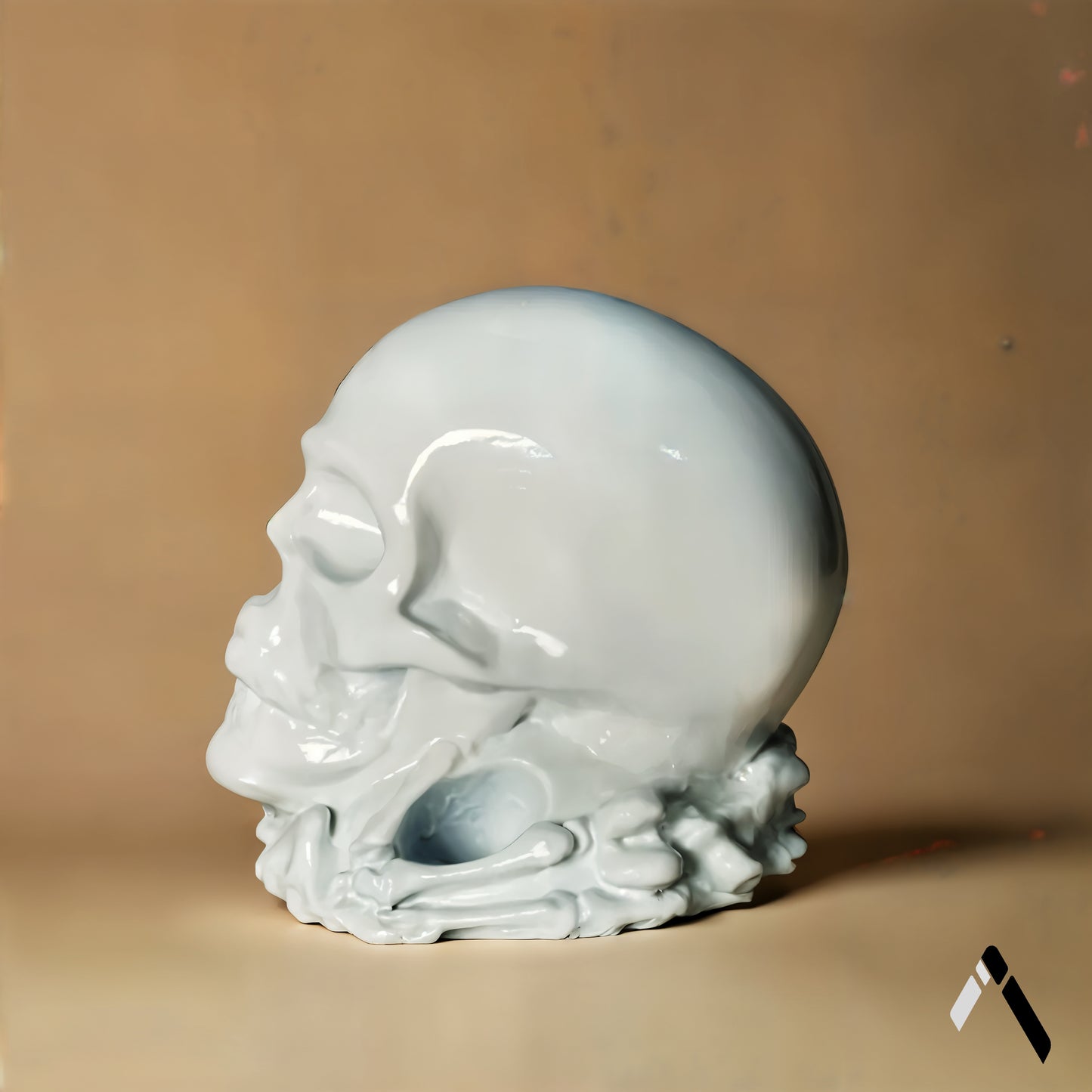 White Skull Tabletop Decor