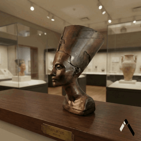 Nefertiti Bust Sculpture Queen of Egypt Ancient Amber Finish | Archadia
