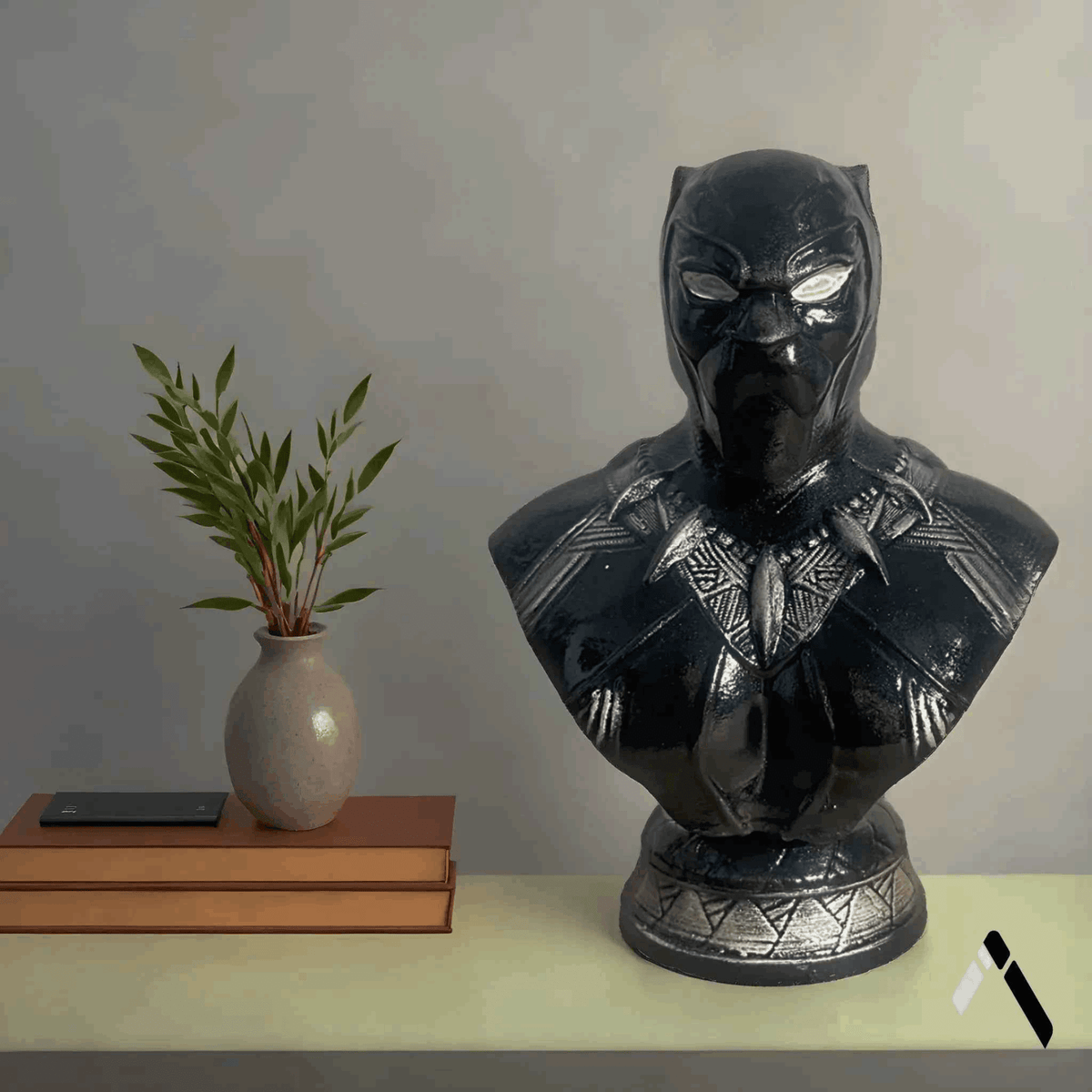 Black Panther Wakandan Bust | Vibranium Black Marvel Collectible | Archadia