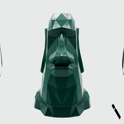 Moai Head Low Poly Geometric Easter Island Statue Green | Archadia