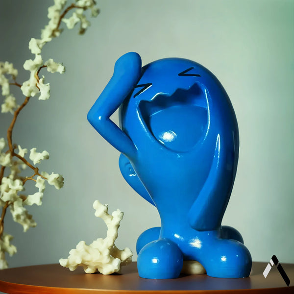 Wobbuffet Pokemon Statue Blue Gloss Funny Pose Collectible | Archadia