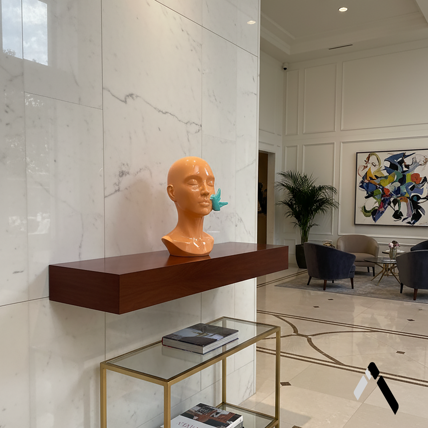 Lady Monk Head Sculpture