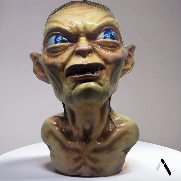 Gollum Lord of the Rings Head Bust Hyper-Realistic Gloss — Collectible India | Archadia Decors