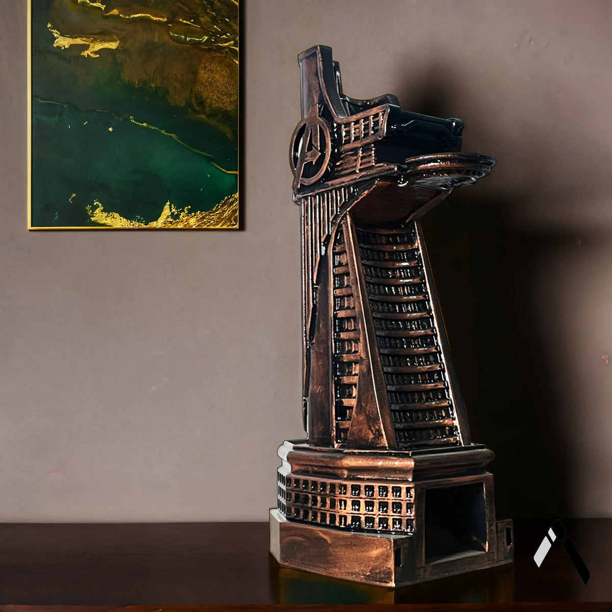 Stark Tower Scale Model Bronze Avengers Architecture Sculpture | Archadia
