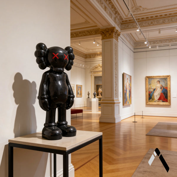KAWS Companion Standing Figure | Gloss Black Street Art Collectible | Archadia