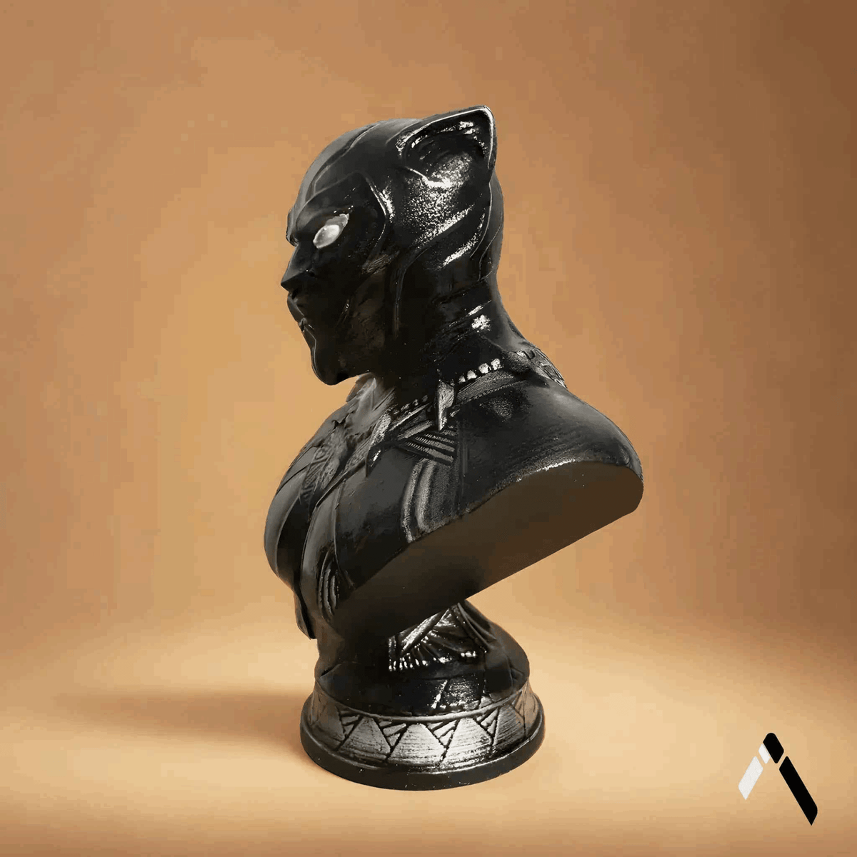 Black Panther Wakandan Bust | Vibranium Black Marvel Collectible | Archadia