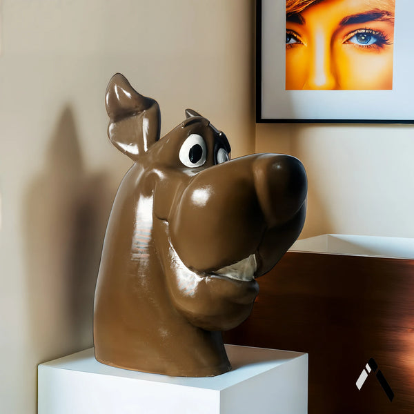 Scooby-Doo Head Sculpture Brown Gloss Cartoon Collectible | Archadia