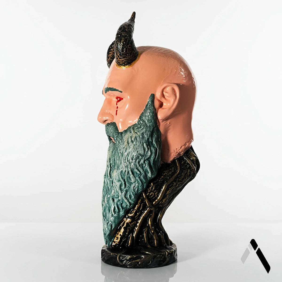 Mimir Head Statue God of War Norse Mythology Horned Bust | Archadia