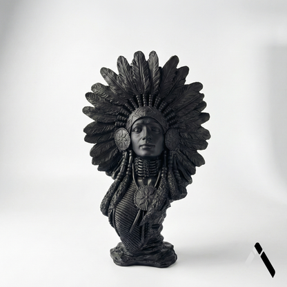 Native American Indian Girl Bust Sculpture