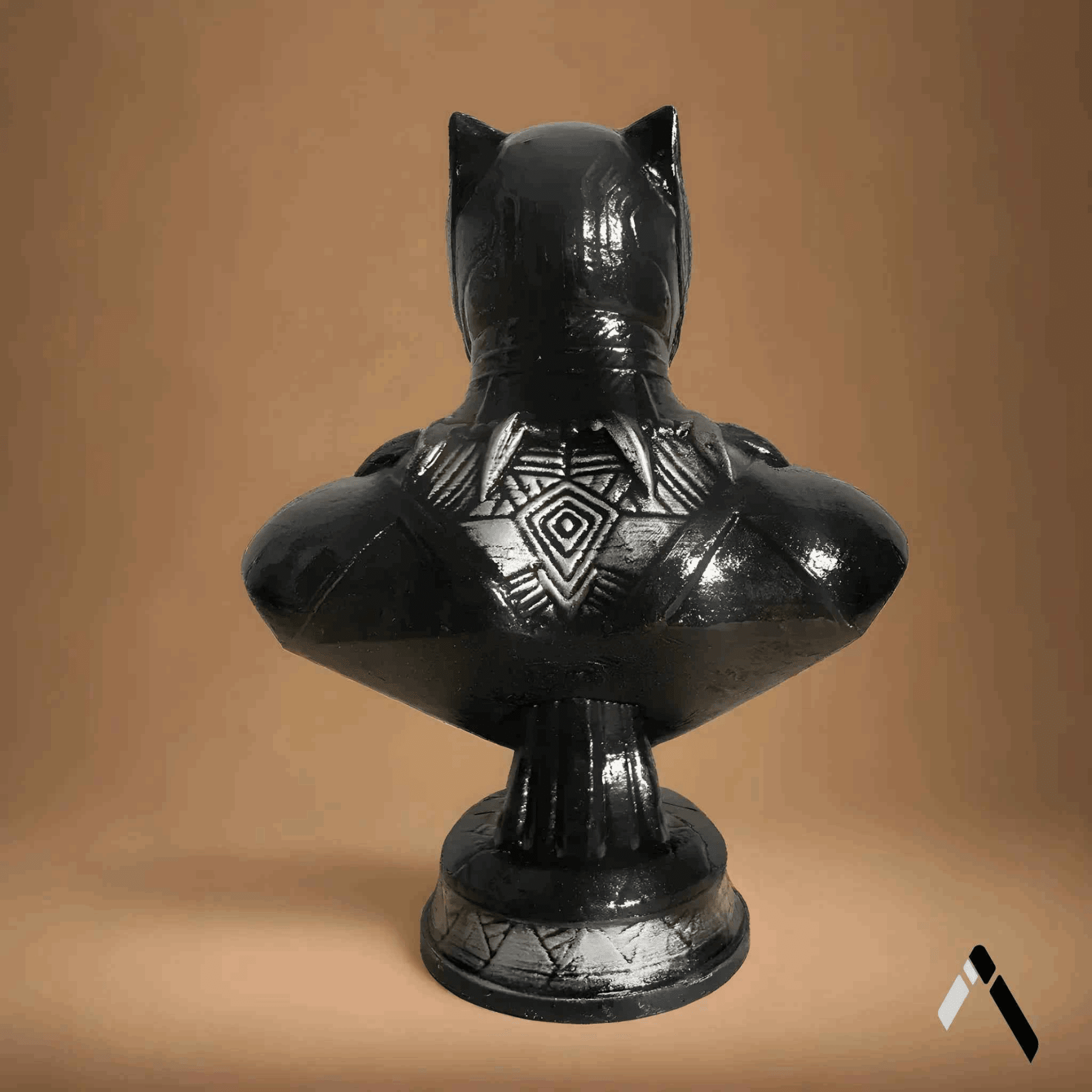 Black Panther Wakandan Bust | Vibranium Black Marvel Collectible | Archadia