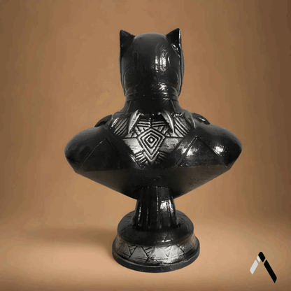 Black Panther Wakandan Bust | Vibranium Black Marvel Collectible | Archadia