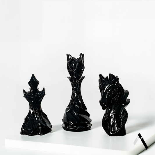 Chessmen- King, Queen, Horse Trio Set