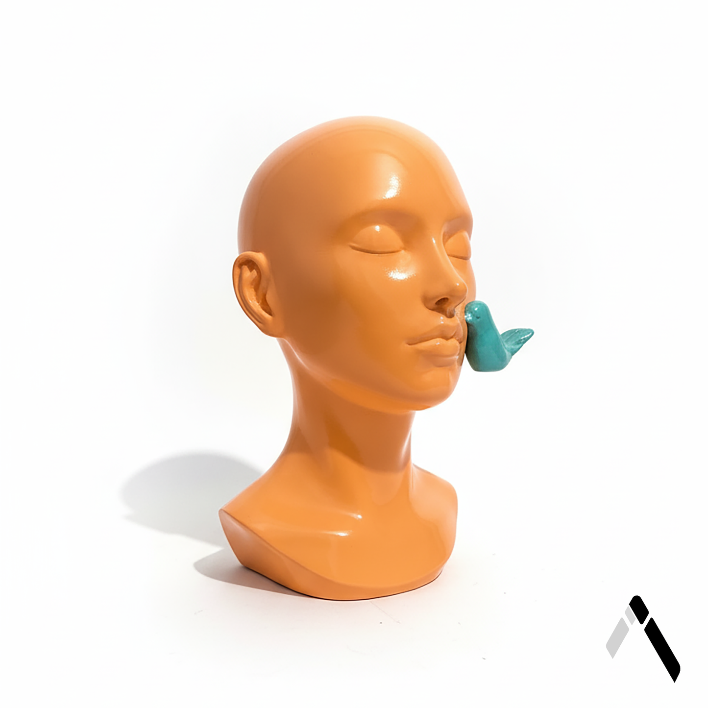 Lady Monk Head Sculpture