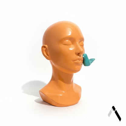 Lady Monk Head Sculpture