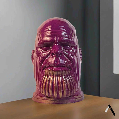 Thanos Head Sculpture Purple Gloss Marvel Villain Collectible | Archadia