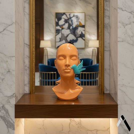 Lady Monk Head Sculpture