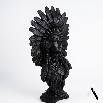 Native American Indian Girl Bust Sculpture