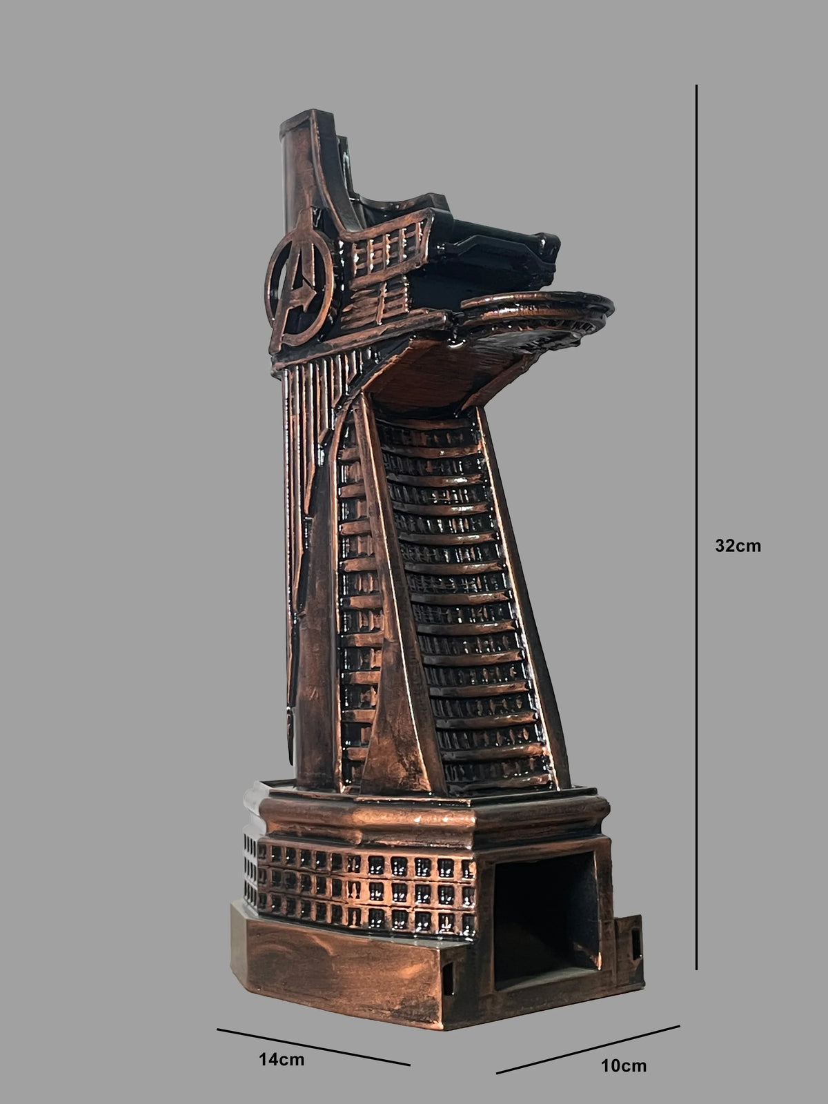 Stark Tower Scale Model Bronze Avengers Architecture Sculpture | Archadia