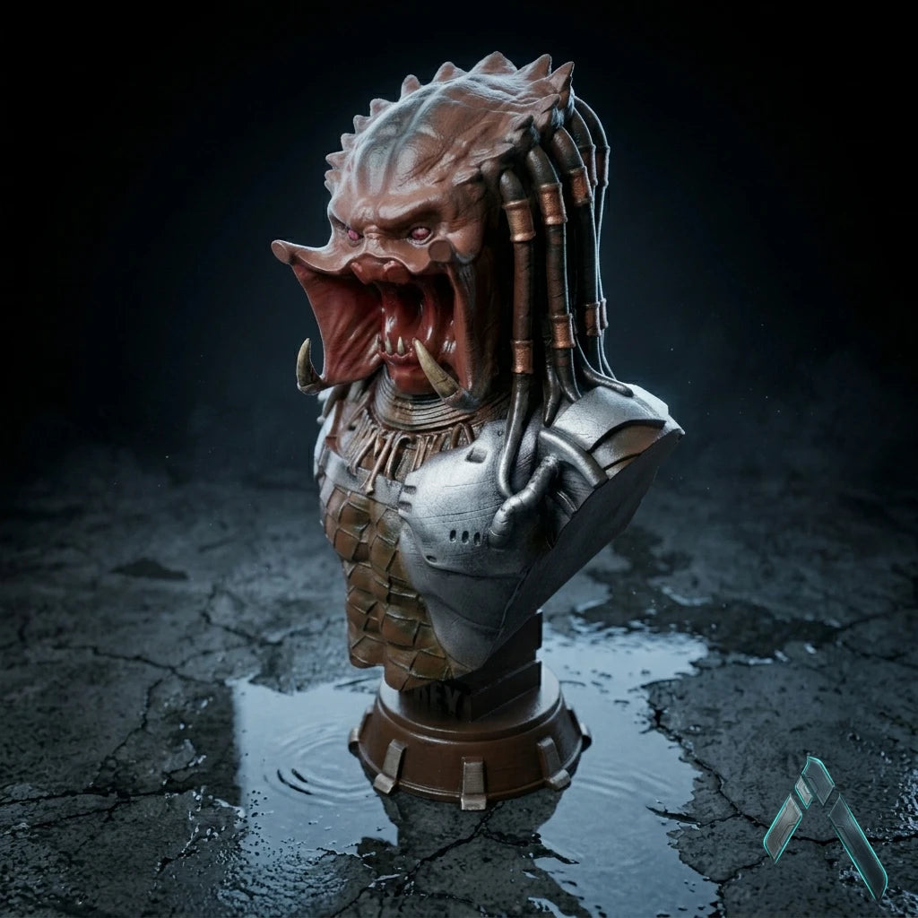 Predator Bust Sculpture | Hand-Painted Resin | Sci-Fi Horror Collectible India