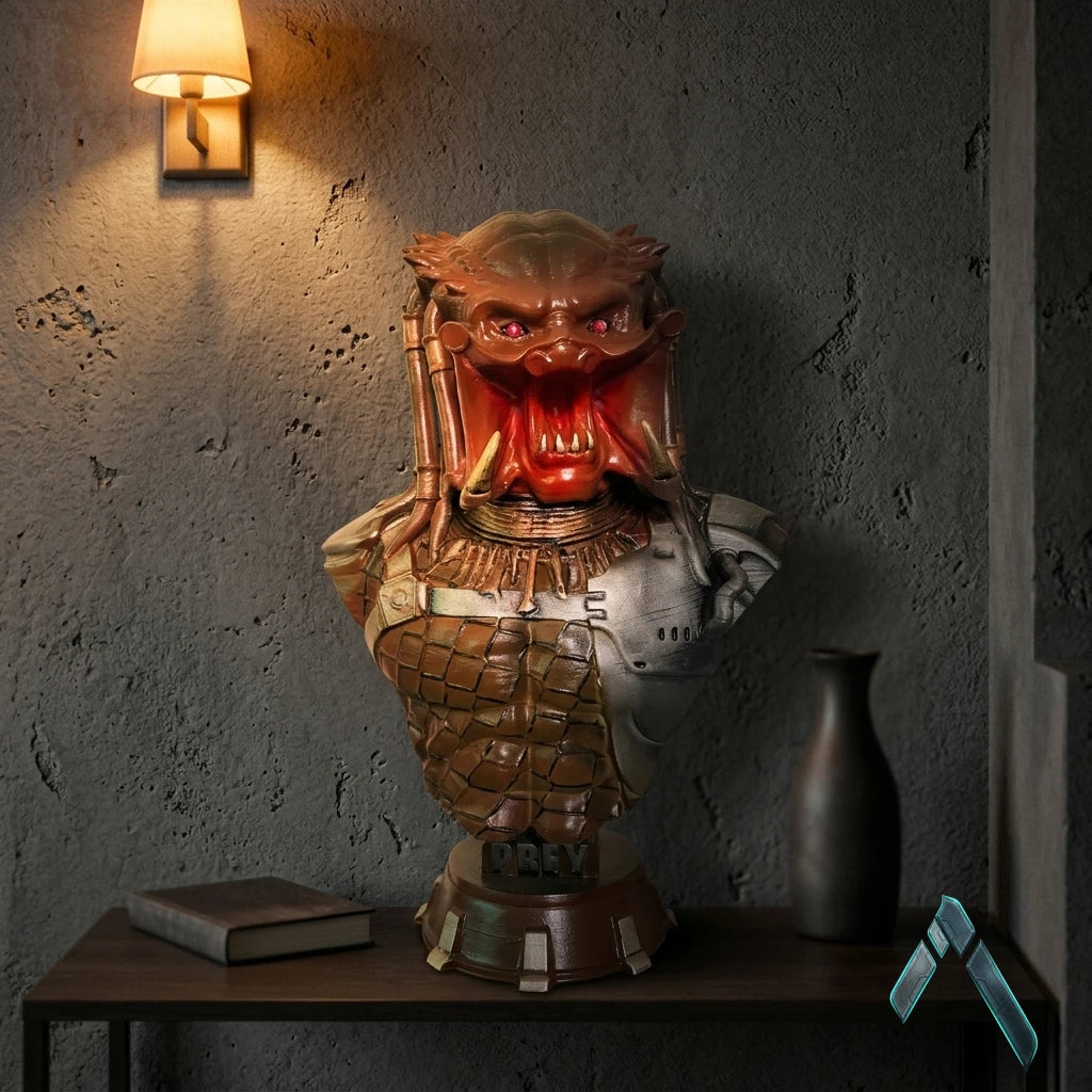 Predator Bust Sculpture | Hand-Painted Resin | Sci-Fi Horror Collectible India
