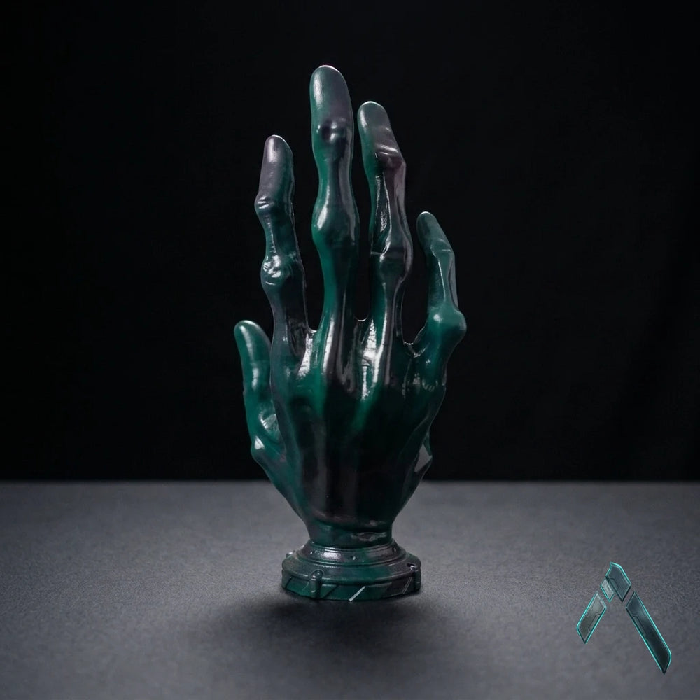 Alien Hand Controller Stand | Iridescent Rainbow Finish | Gaming Desk Collectible