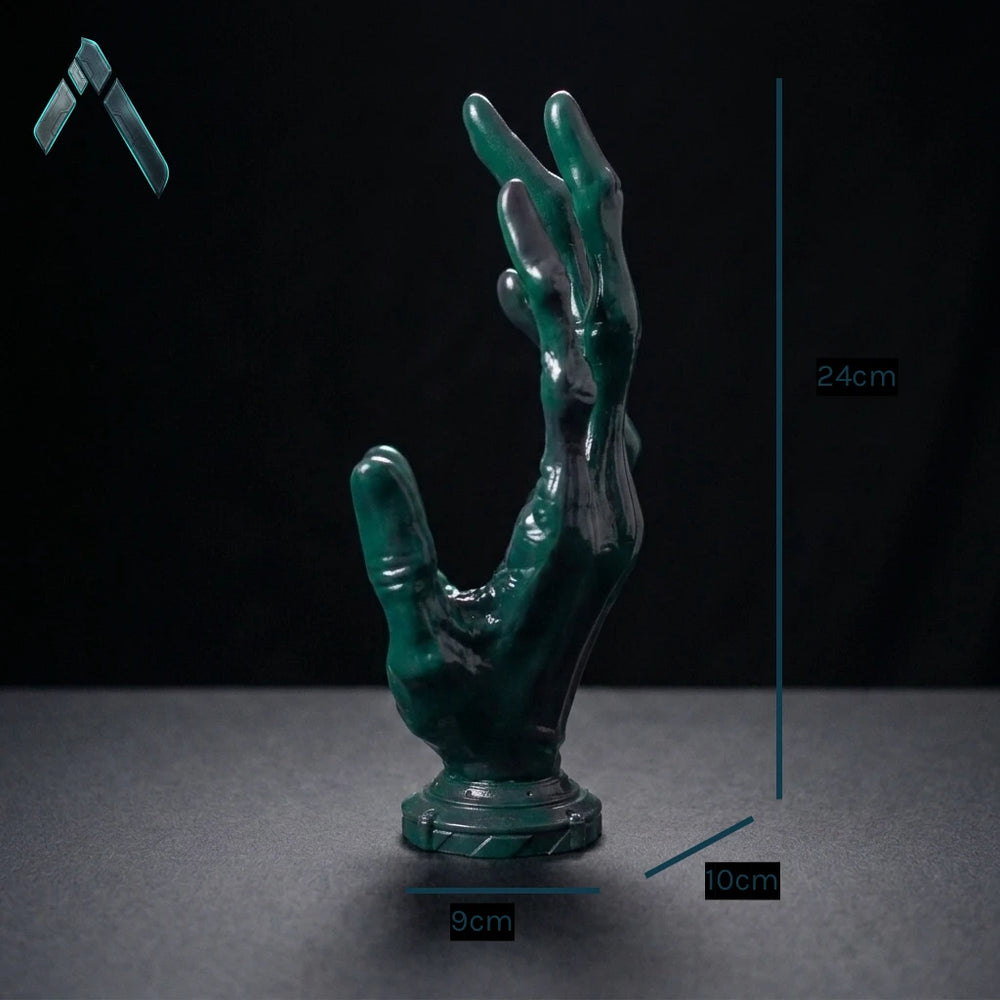 Alien Hand Controller Stand | Iridescent Rainbow Finish | Gaming Desk Collectible