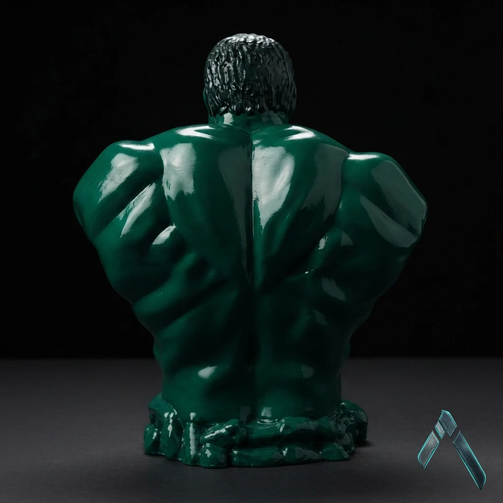 Hulk Classic Bust | Glossy Green Marvel Collector Sculpture | Archadia