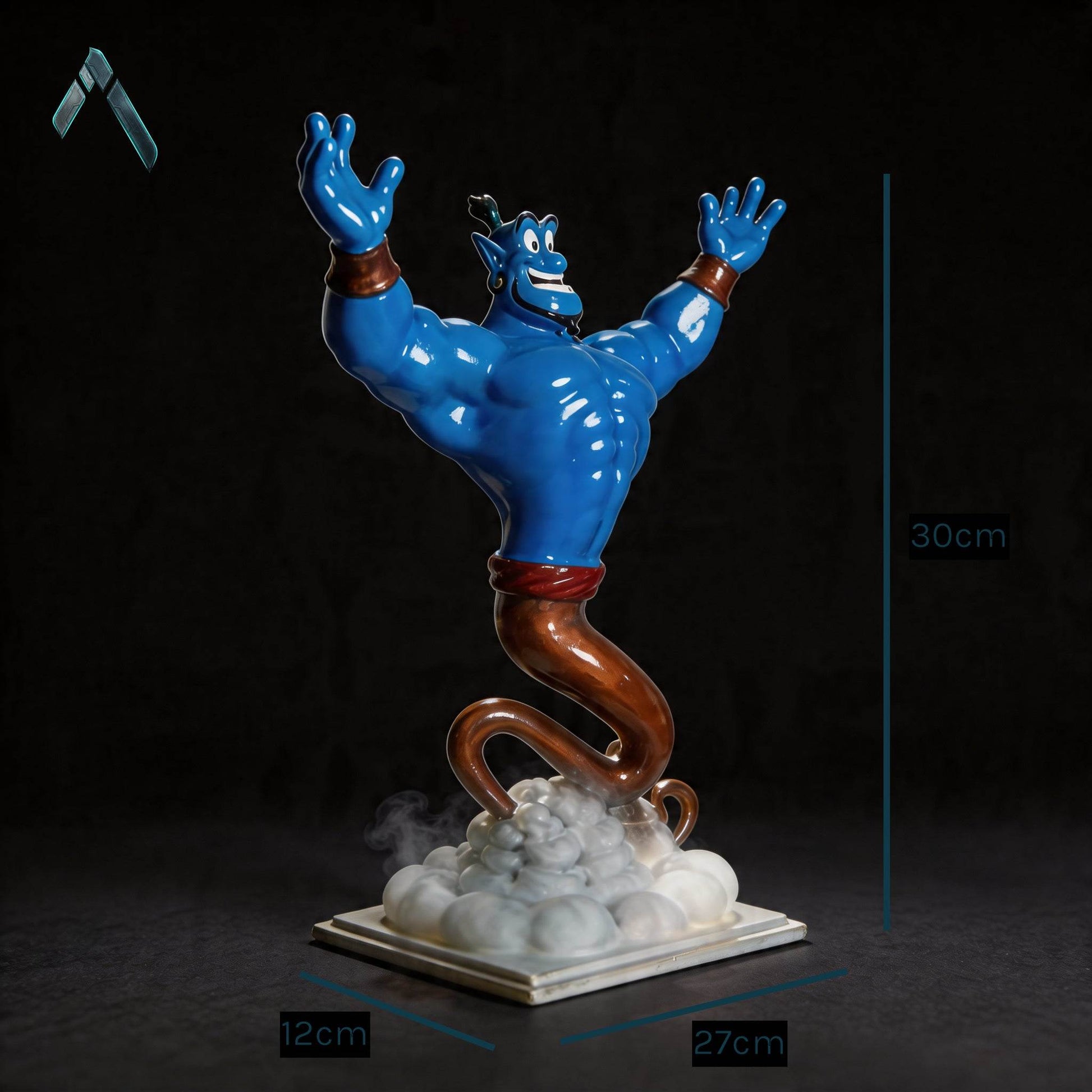 Genie Aladdin Figurine | Glossy Blue Resin | Disney Pop Culture Collectible India