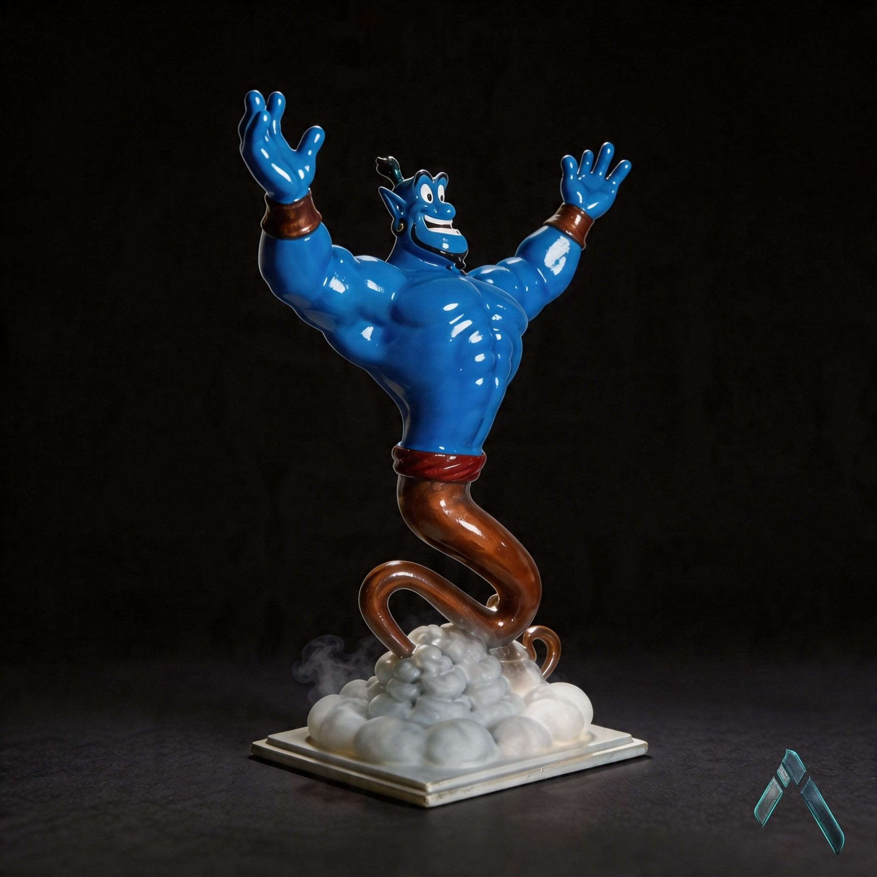 Genie Aladdin Figurine | Glossy Blue Resin | Disney Pop Culture Collectible India