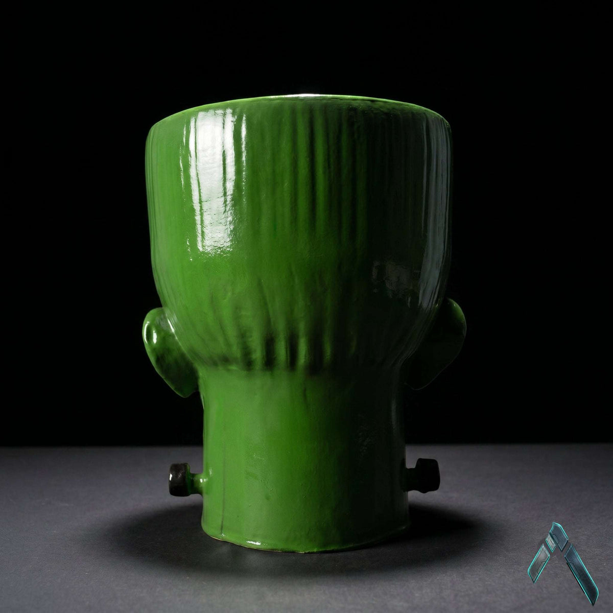 Frankenstein Headphone Stand | Gloss Green Horror Sculpture | Gaming Desk Collectible