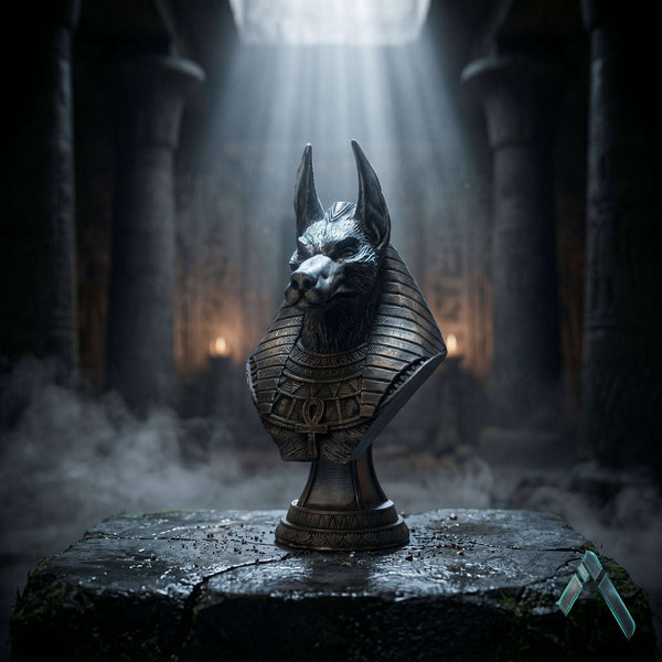 Anubis Bust Sculpture Dark Bronze Egyptian God — Mythology Collectible India | Archadia Decors