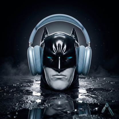 Batman Cowl Headphone Stand Premium Gloss Resin — DC Gaming Collectible India | Archadia Decors