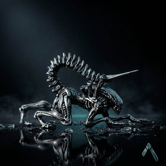 Xenomorph Queen Stalking Pose Figurine Gunmetal Grey Alien — Collectible India | Archadia Decors