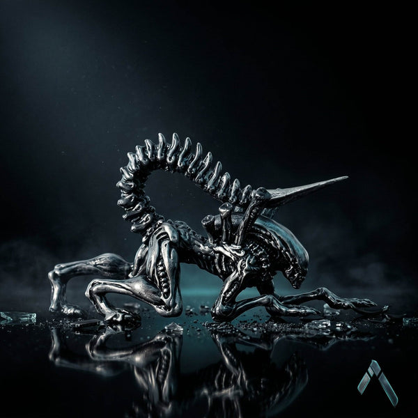 Xenomorph Queen Stalking Pose Figurine Gunmetal Grey Alien — Collectible India | Archadia Decors