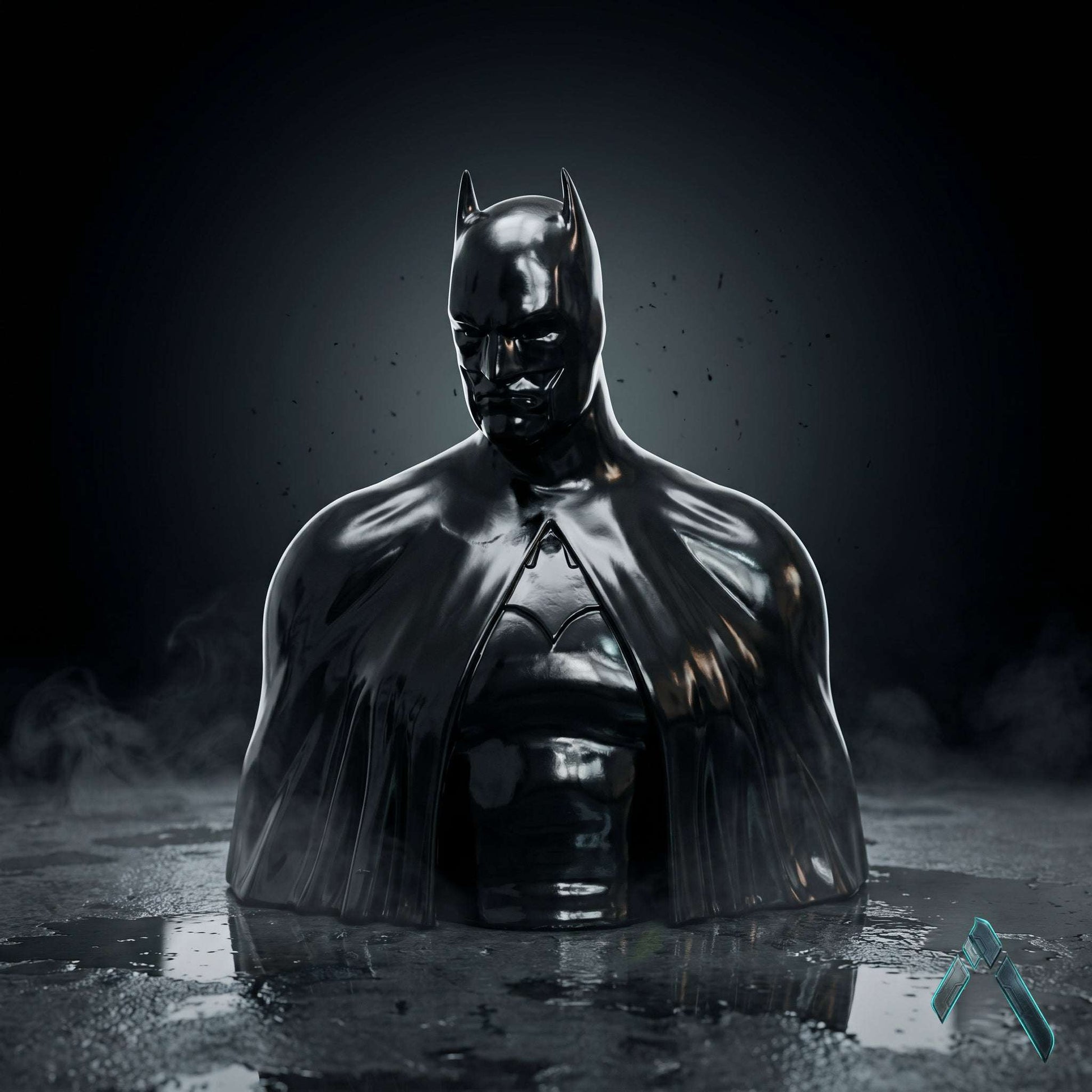 Batman Cape Bust Sculpture Gloss Black — DC Comics Collectible India | Archadia Decors