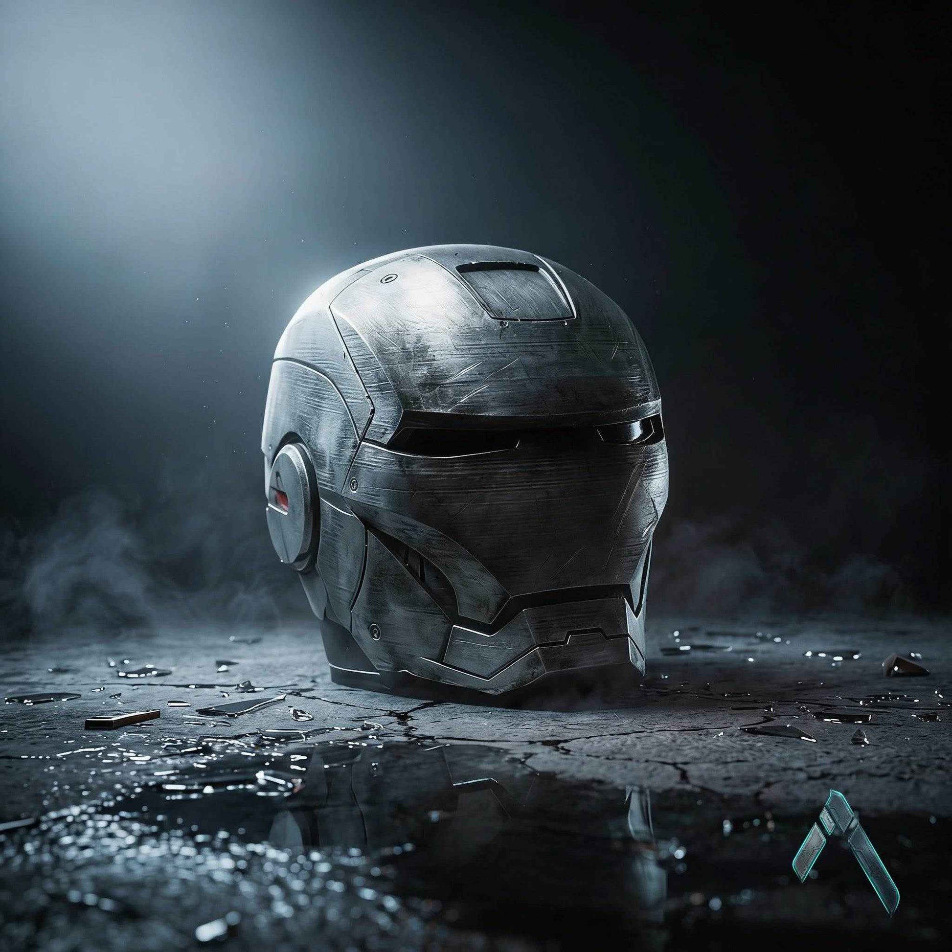 War Machine Helmet Sculpture | Battle-Worn Steel Finish | Marvel Collectible India