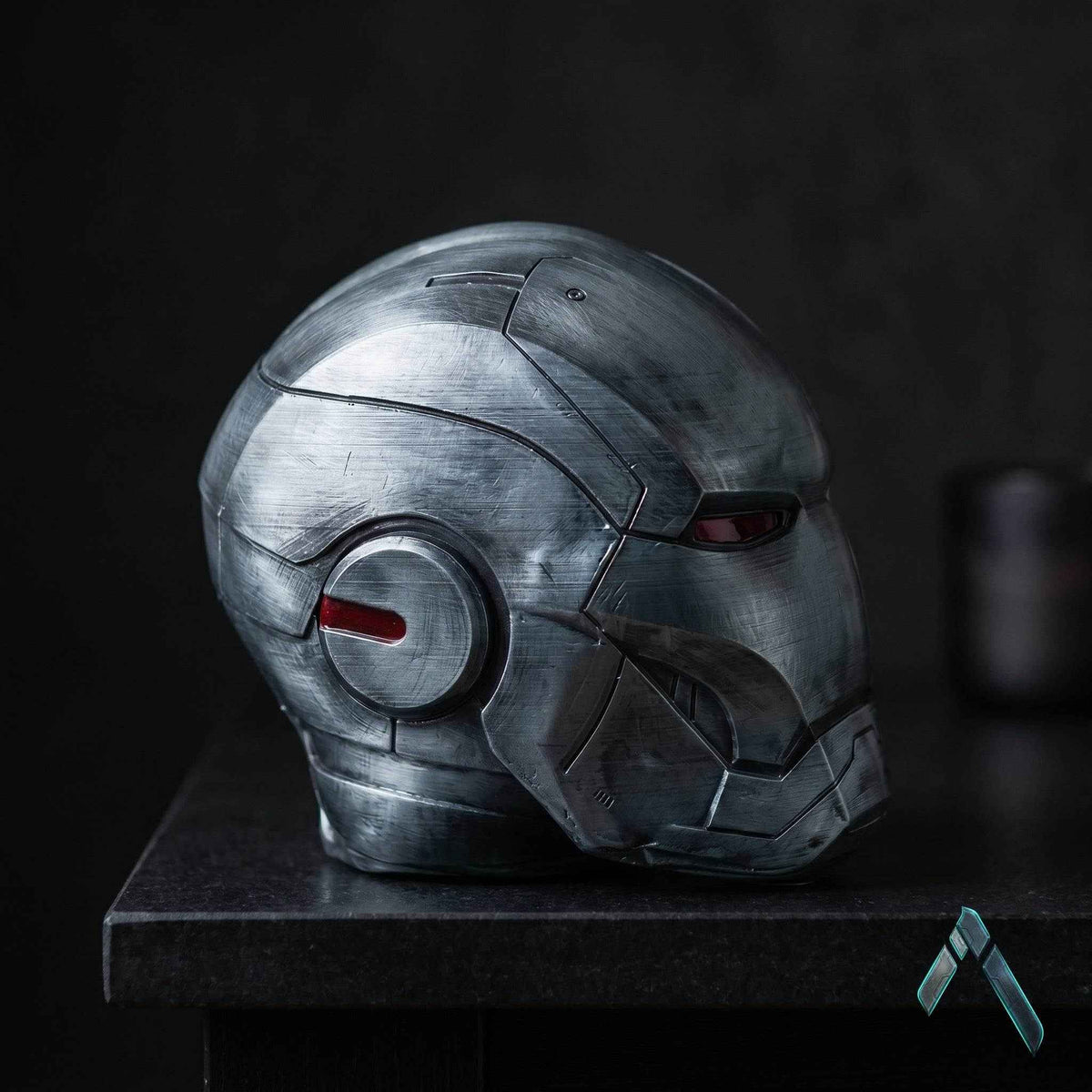War Machine Helmet Sculpture | Battle-Worn Steel Finish | Marvel Collectible India