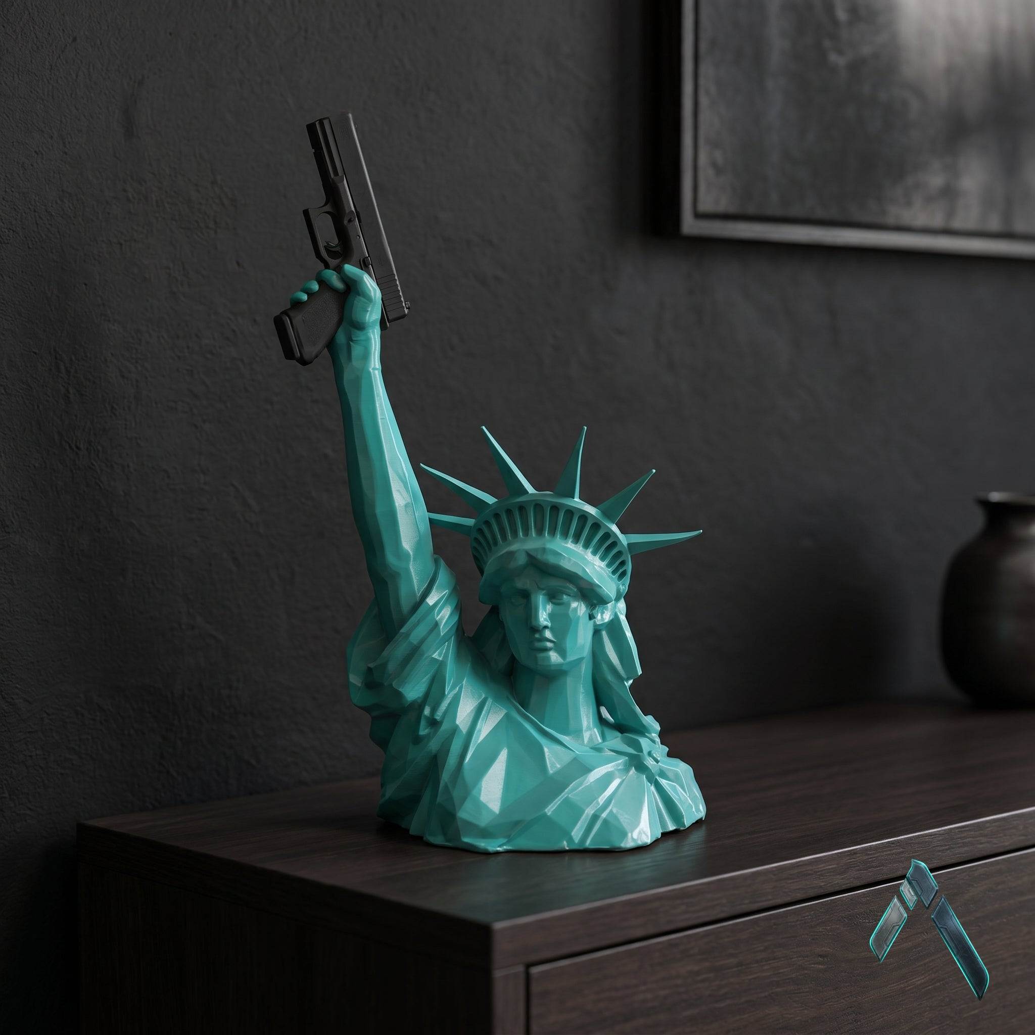 Statue of Liberty Remix Sculpture | Teal Gloss Finish | Pop
