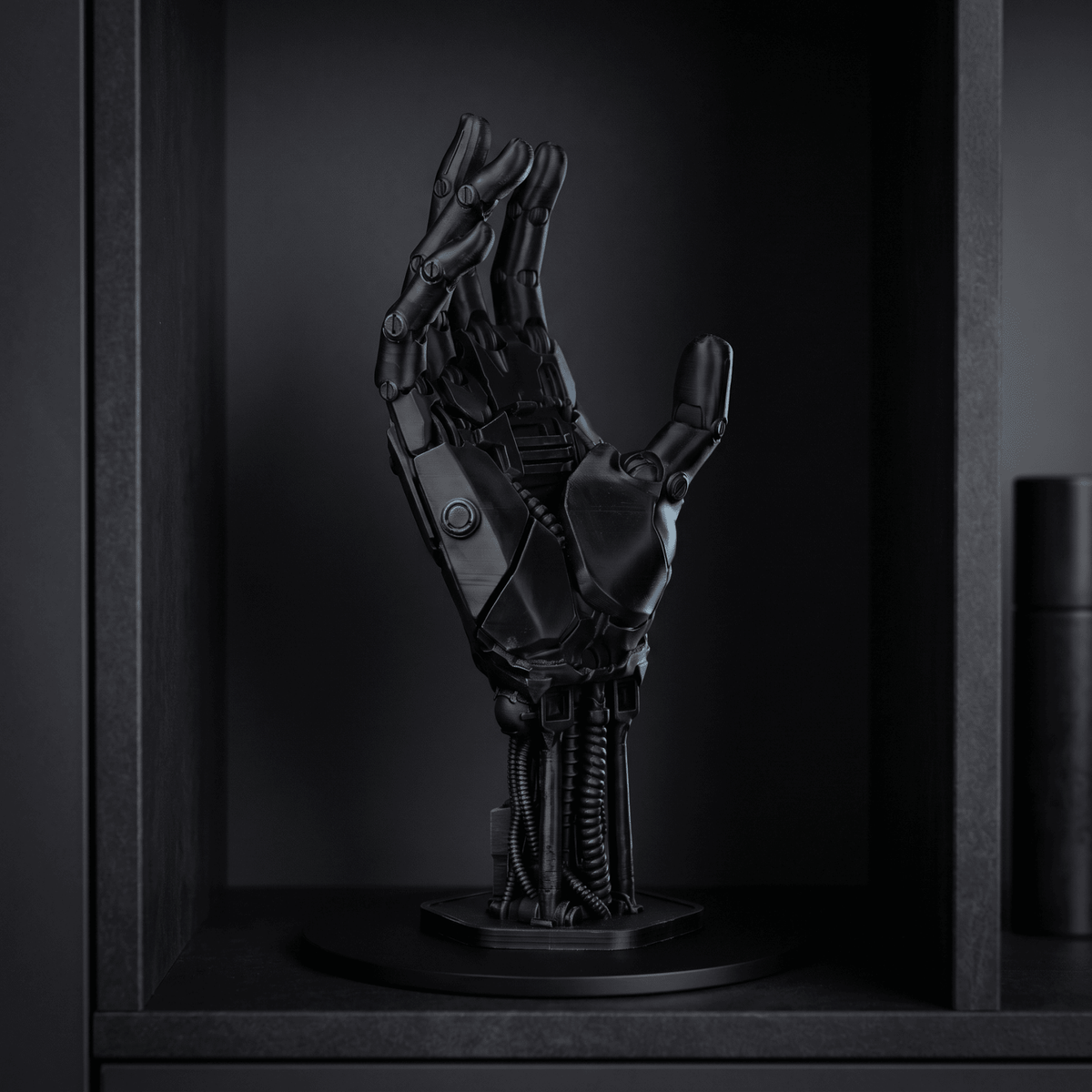 Robotic Hand Controller Stand Matte Black | Premium Sculpted | Gaming Collectible