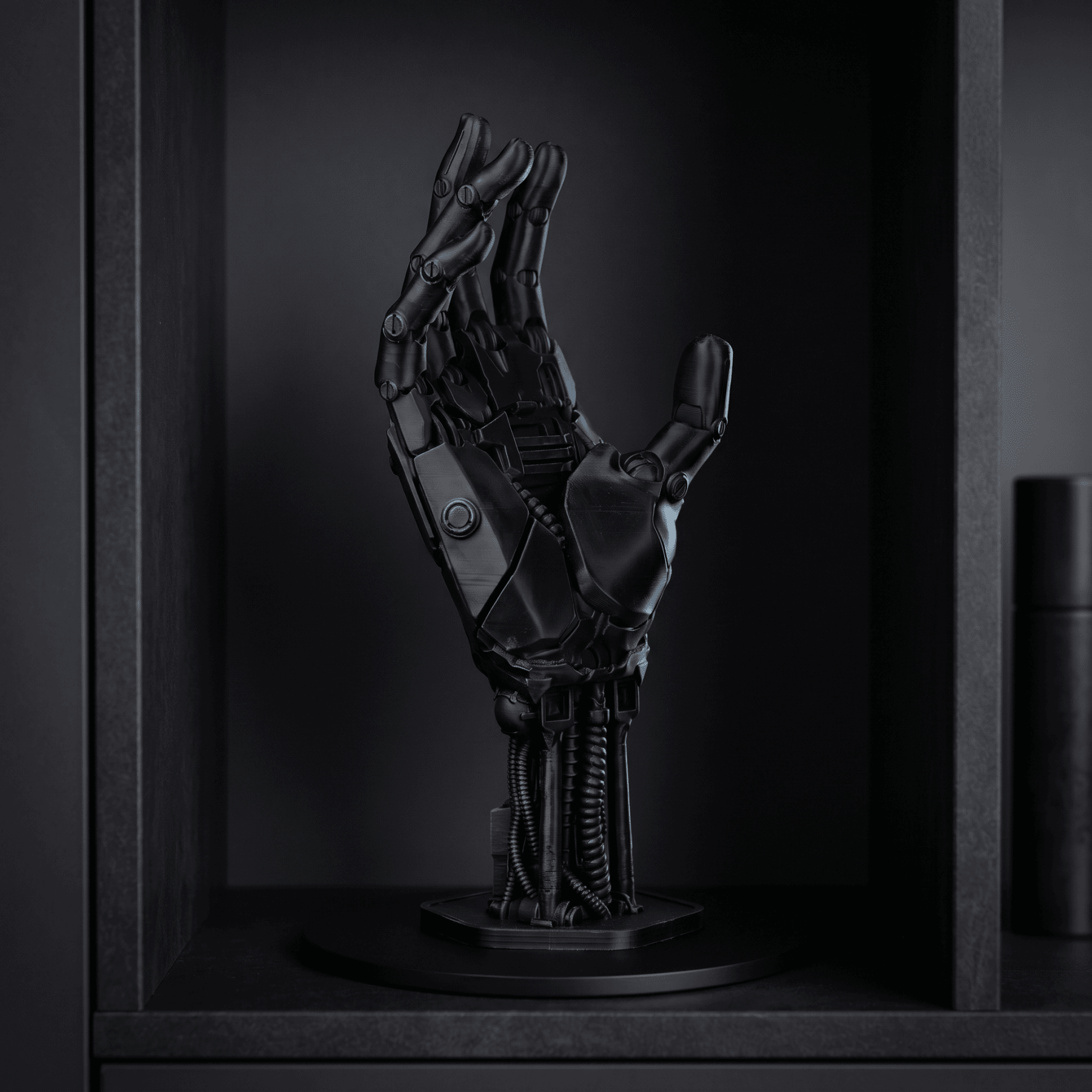 Robotic Hand Controller Stand Matte Black | Premium Sculpted | Gaming Collectible